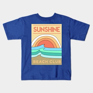 Sunshine Beach club sunshine wave Kids T-Shirt